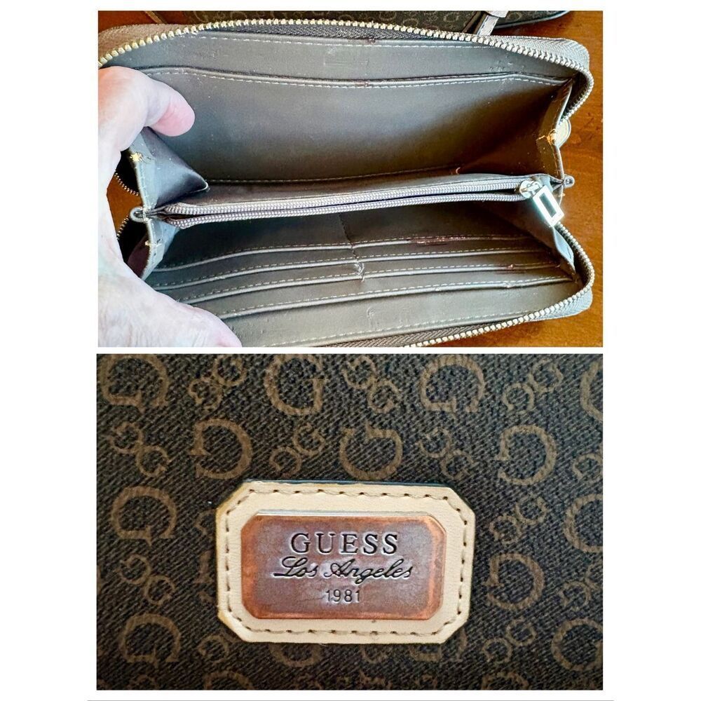 GUESS - Dome Crossbody/Satchel in Cafe Mocha Faux Leather/BONUS Matching Wallet - Picture 12 of 15